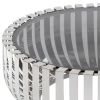 14" Glass And Stainless Steel Round Coffee Table