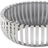 14" Glass And Stainless Steel Round Coffee Table