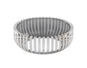 14" Glass And Stainless Steel Round Coffee Table