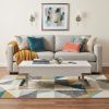 47" White And Silver Rectangular Lift Top Coffee Table