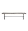 Rectangular Indian Mango Woodbrown Tone Finish W Metal Cladding On The Base Dining Bench