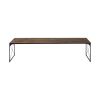 Rectangular Mango Woodmedium Brown Top And Black Iron Base Accent Bench