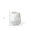 8" Gray Abstract Cylinder Crystal Glass Table Vase