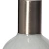 16" Bronze And White Ombre Glass Cylinder Table Vase