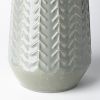 11" Green Abstract Cylinder Metal Table Vase