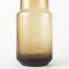 12" Brown Cylinder Crystal Glass Table Vase