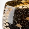 6" Gold Abstract Cylinder Crystal Glass Table Vase
