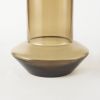 10" Golden Brown Abstract Cylinder Crystal Glass Table Vase