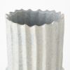 23" Gray Abstract Cylinder Ceramic Table Vase
