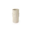 14" Sand Ceramic Cylinder Table Vase