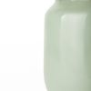 12" Green Abstract Cylinder Crystal Glass Table Vase