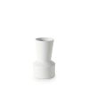 9" White Abstract Cylinder Ceramic Table Vase