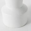 9" White Abstract Cylinder Ceramic Table Vase