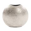 10" Silver Cylinder Aluminum Table Vase