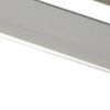 47" White and Silver Upholstered Faux Leather Dining Bench