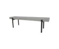 63" Gray and Black Concrete Dining Bench