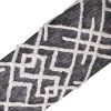 47" Gray And White Geometric Cotton Upholstered Distressed Bench