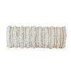 47" Cream Textural Boho Stripe Black Leg Upholstered Bench