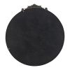 32" Gold Crowned Top Iron Framed Accent Mirror
