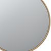 32" Gold Crowned Top Iron Framed Accent Mirror