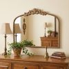 31" Gold Arch Iron Framed Accent Mirror
