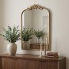 36" Gold Arch Iron Framed Accent Mirror