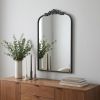 42" Black Arch Iron Framed Accent Mirror
