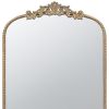 42" Gold Arch Iron Framed Accent Mirror