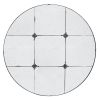36" Black Round Iron Framed Accent Mirror