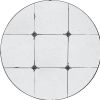 36" Black Round Iron Framed Accent Mirror