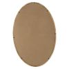35" Brown Oval Solid Wood Framed Accent Mirror