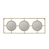 16" Gold Iron Framed Accent Mirror