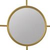 16" Gold Iron Framed Accent Mirror
