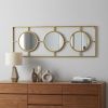 16" Gold Iron Framed Accent Mirror