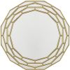 35" Gold Round Framed Accent Mirror