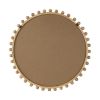 34" Brown Round Accent Mirror