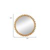 34" Brown Round Accent Mirror