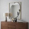 40" Gold Iron Framed Accent Mirror