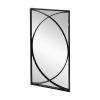 Set of Three Black Iron Framed Accent Mirror