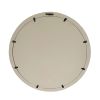 20" Cream Round Wood Framed Accent Mirror