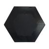 19" Black Hexagon Wood Framed Accent Mirror