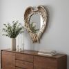 16" Antiqued Gold Heart Resin Framed Accent Mirror