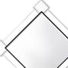 45" Mirrored & Chrome Accent Mirror
