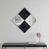 32" Mirrored & Faux Marble Top Accent Mirror