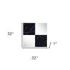 32" Mirrored & Faux Marble Top Accent Mirror