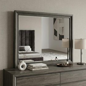 36" Gray Dresser Mirror