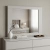 37" White High Gloss Square Dresser Mirror