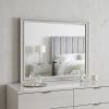 35" White Finish Dresser Mirror