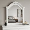 43" White Finish Arch Dresser Mirror
