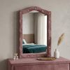 30" Pink Fabric Dresser Mirror